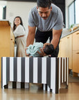 Kind Essential Bassinet - Black & White Stripe