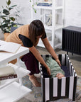 Kind Essential Bassinet - Black & White Stripe
